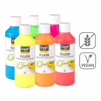 Sada temperových barev Creall Fluor, 6 x 250 ml, mix neon barev Sada temperových barev Creall Fluor, 6 x 250 ml, mix neon barev