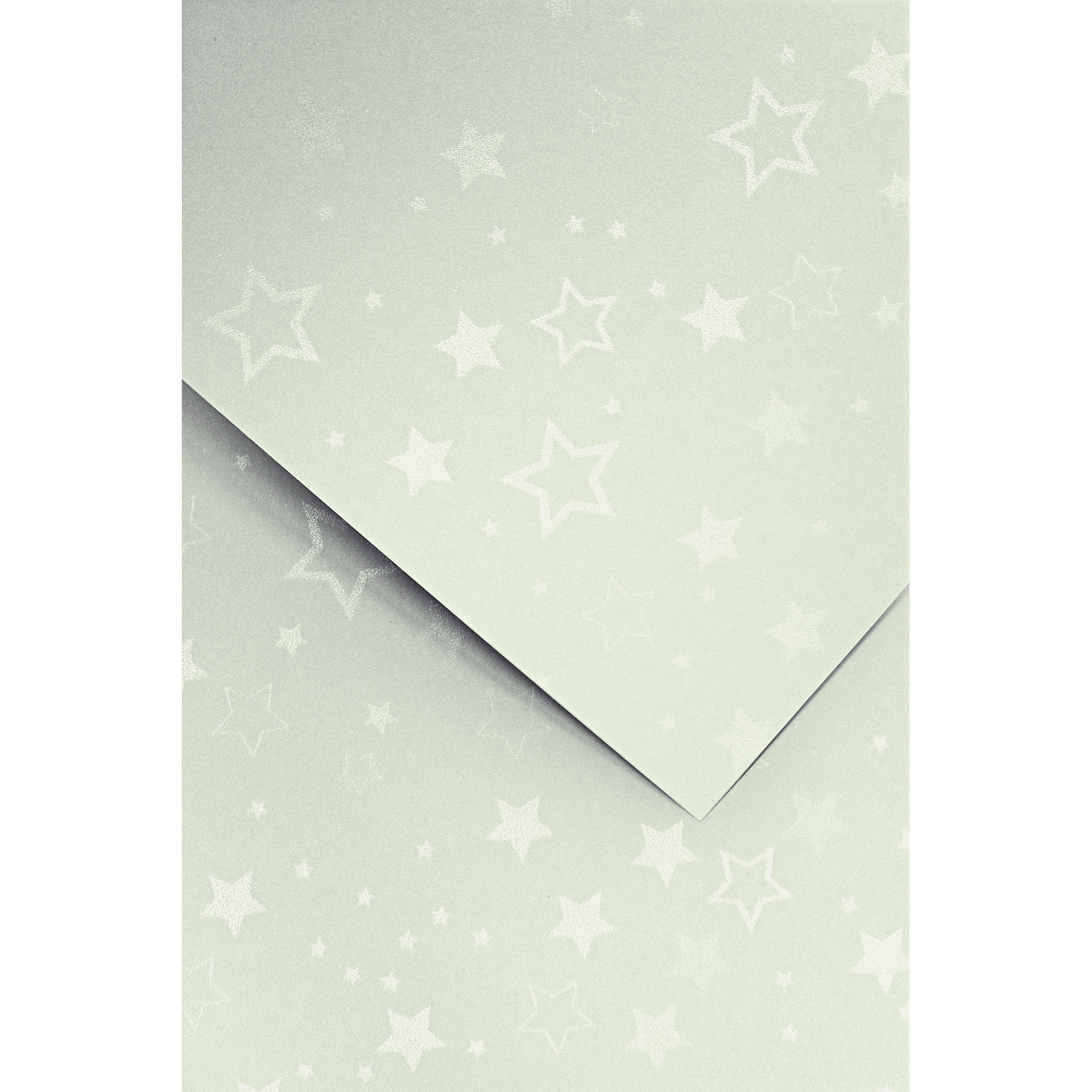 Ozdobný papír Stars, stříbrný, 220g, 20ks