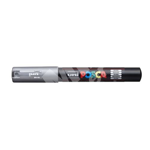 Uni Posca PC-1M akrylový popisovač, 0,7 mm, stříbrný 1