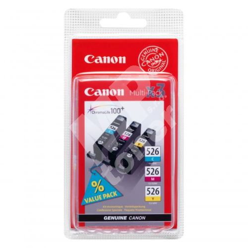 Cartridge Canon CLI-526 CMY, 4541B006AA, originál 2
