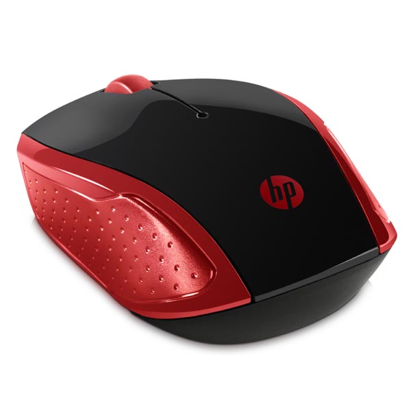 Myš HP 200 Wireless Red, optická, bezdrátová (USB), červená