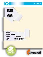 Barevný papír IQ BE 66 A4 160g krémová 1bal/250ks 2 (1)