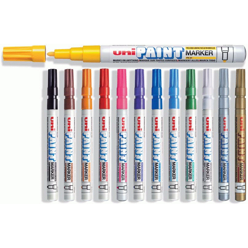Lakový popisovač Uni Paint Fine PX-21, 0,8-1,2 mm, světle modrý