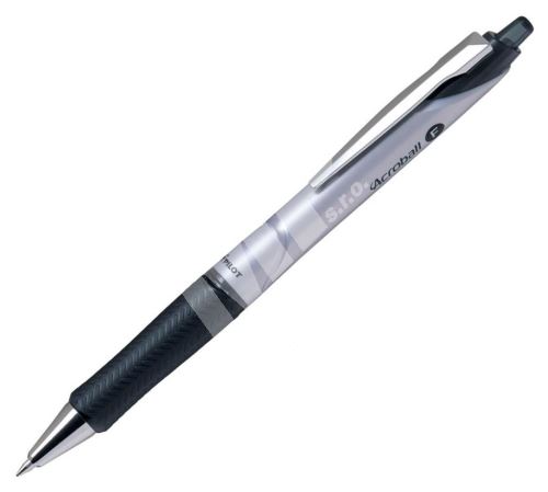 Kuličkové pero Acroball, černá, 0,28 mm, kovový klip, PILOT 2