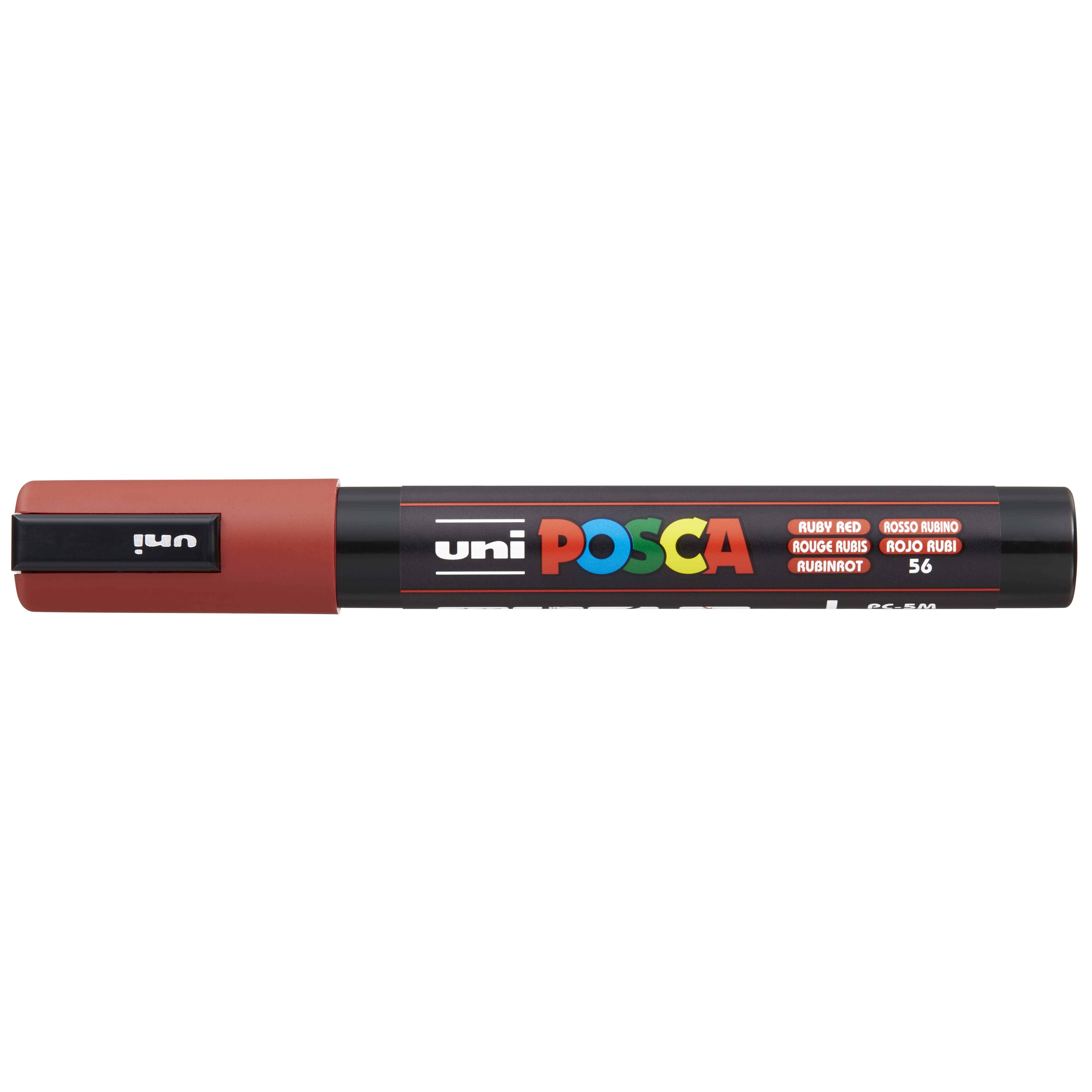 Akrylový popisovač Uni Posca PC-5M, 2,5 mm, ruby červený