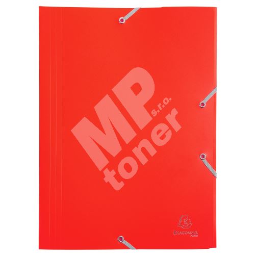 Exacompta spisové desky s gumičkou, A4 maxi, PP, červené 1