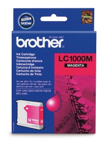 Inkoustová cartridge Brother DCP-330C, 540CN, 130C, LC-1000M, červená, originál