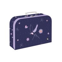 Kufřík lamino 34 cm Flowers tmavě fialový