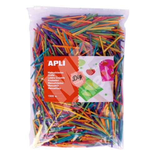 Dřevěné tyčinky Apli, Jumbo pack, mix barev 1