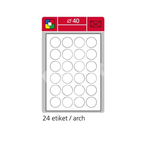 Samolepící etikety SK LABEL kulaté průměr 40 mm 1