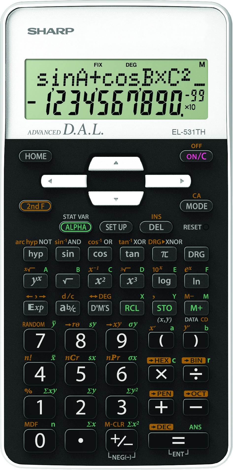 Kalkulačka Sharp EL-531THWH, bílá