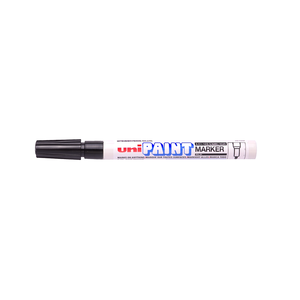Lakový popisovač Uni Paint Fine PX-21, 0,8-1,2 mm, černý