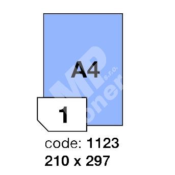 Samolepící etikety Rayfilm Office 210x297 mm 100 archů, matně modrá, R0123.1123A 1