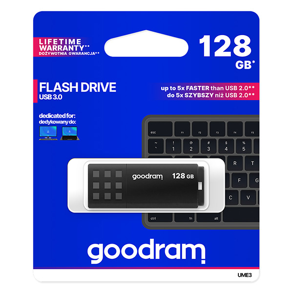 128GB Goodram UME3, USB flash disk 3.0, černá