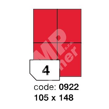 Samolepící etikety Rayfilm Office 105x148 mm 100 archů, matně červená, R0122.0922A 1