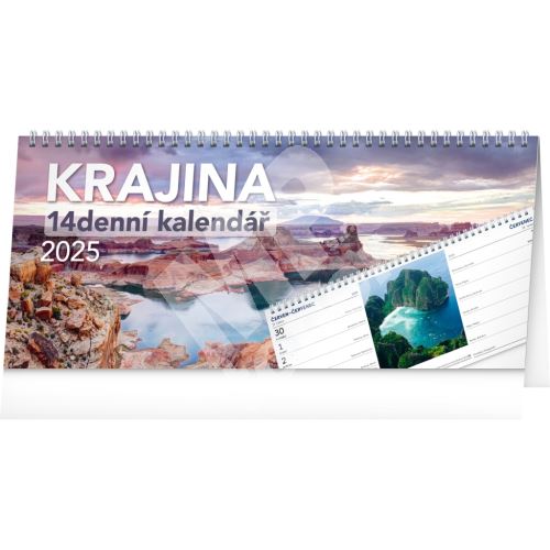 Stolní kalendář Notique Krajina 2025, 14denní, 33 x 14,5 cm 1
