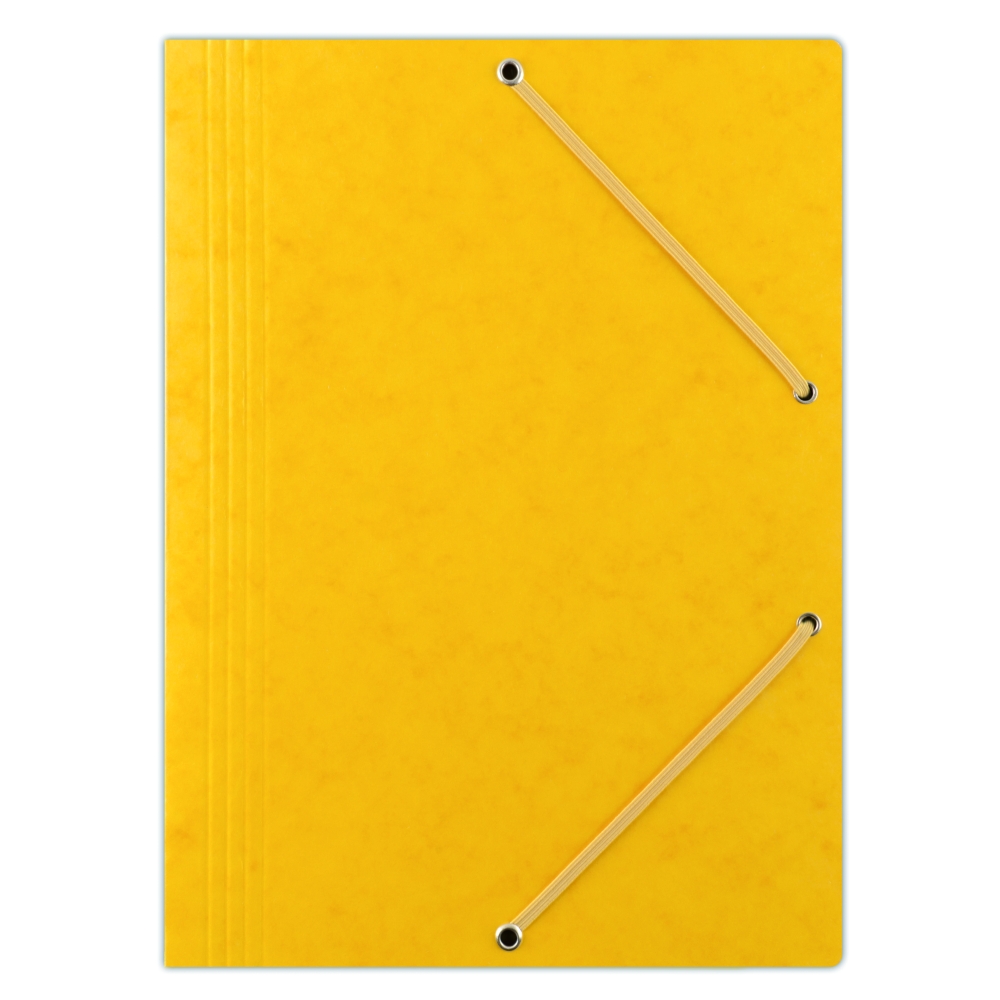 Spisové desky s gumičkou Donau A4, prešpán, žluté