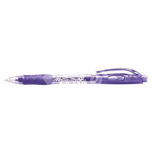 Kuličkové pero Stabilo Marathon, 0,4mm, stiskací mechanismus, fialové 1