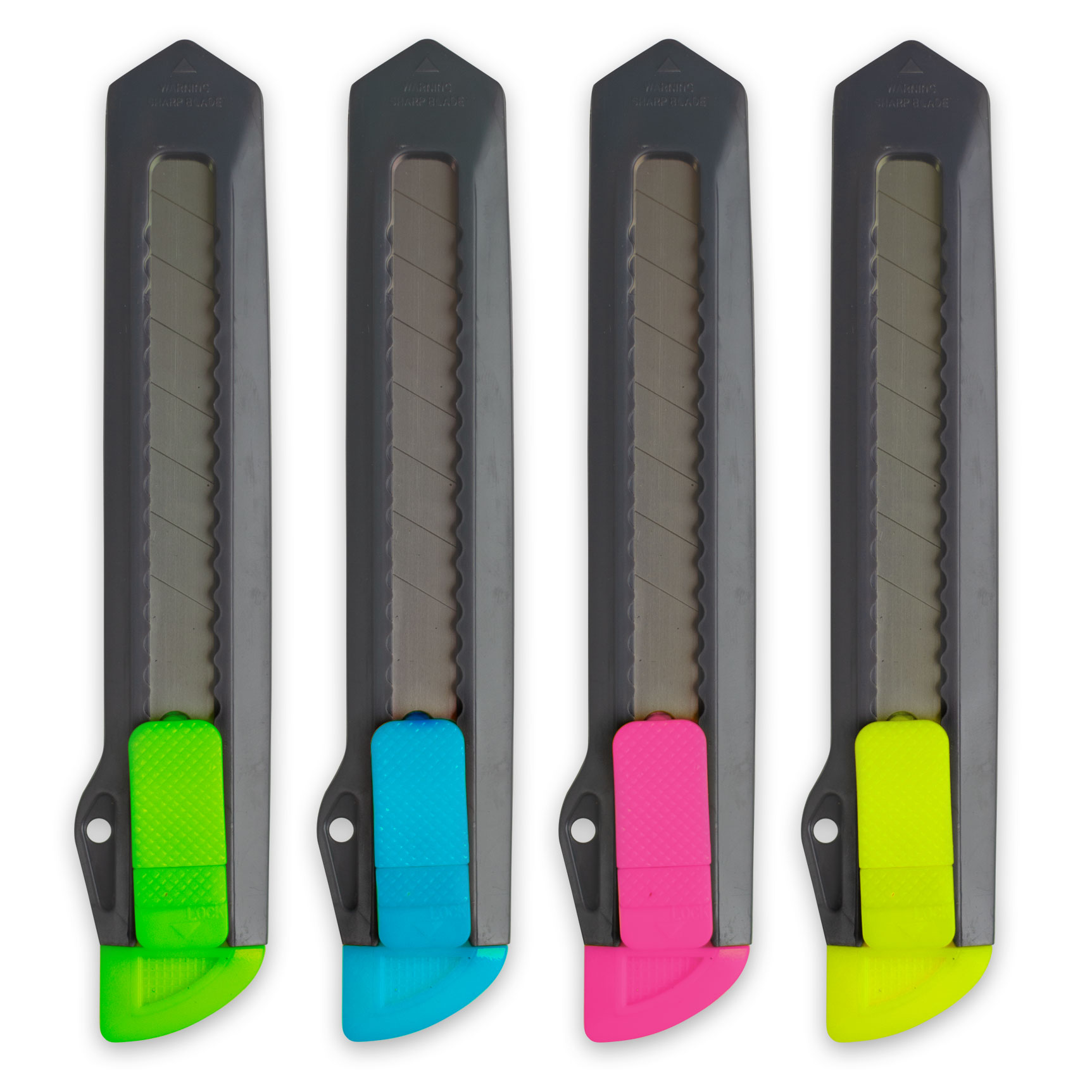 Plastový ulamovací nůž Kores 18 mm, neonový mix