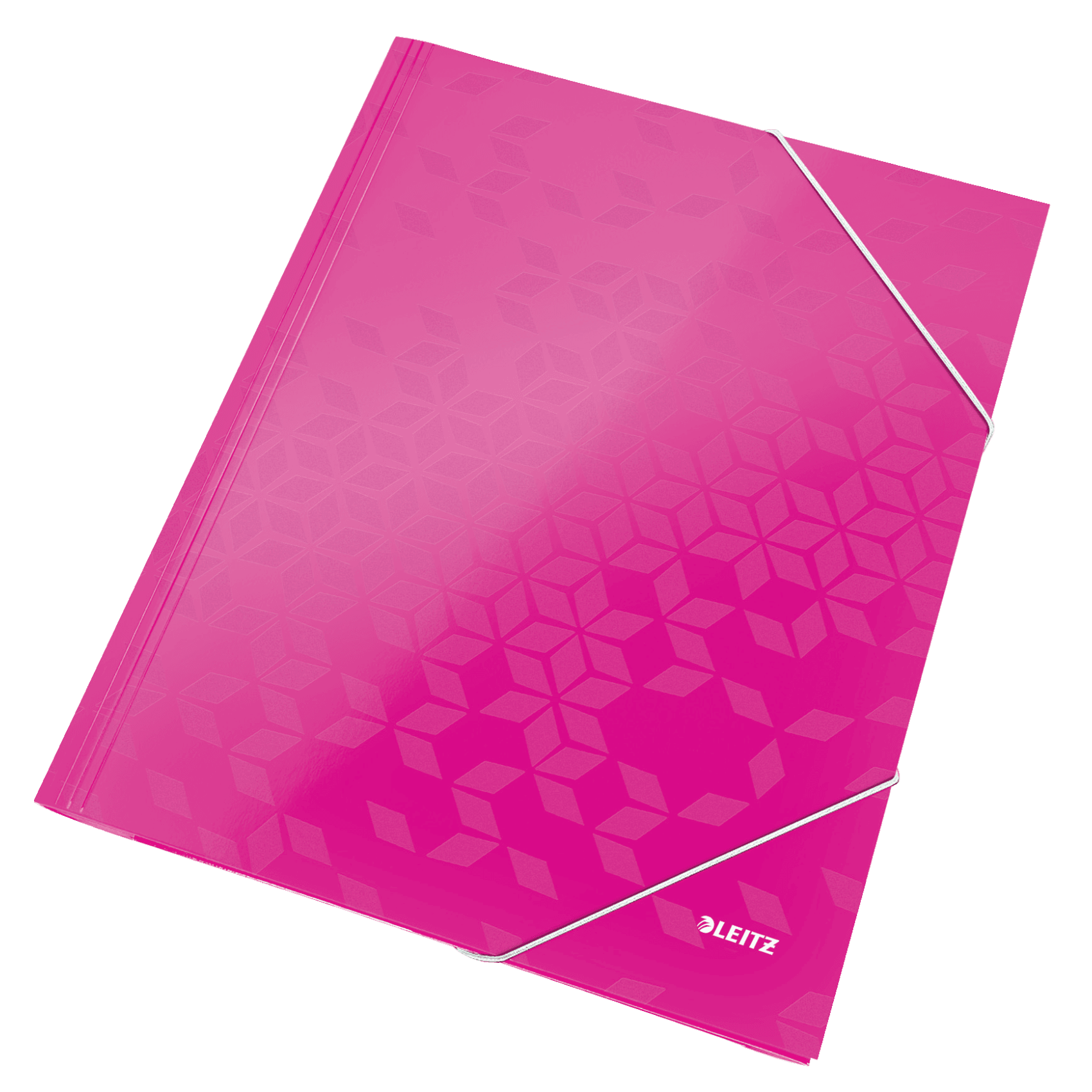 Tříchlopňové desky Leitz WOW A4, růžové