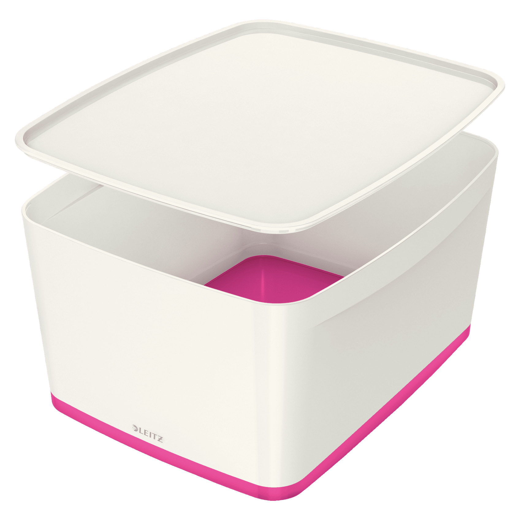 Úložná krabice s víkem Leitz MyBox Wow, velikost L, růžová