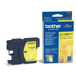 Inkoustová cartridge Brother DCP-6690CW, MFC-6490CW, LC-1100HYY, žlutá, HC, originál