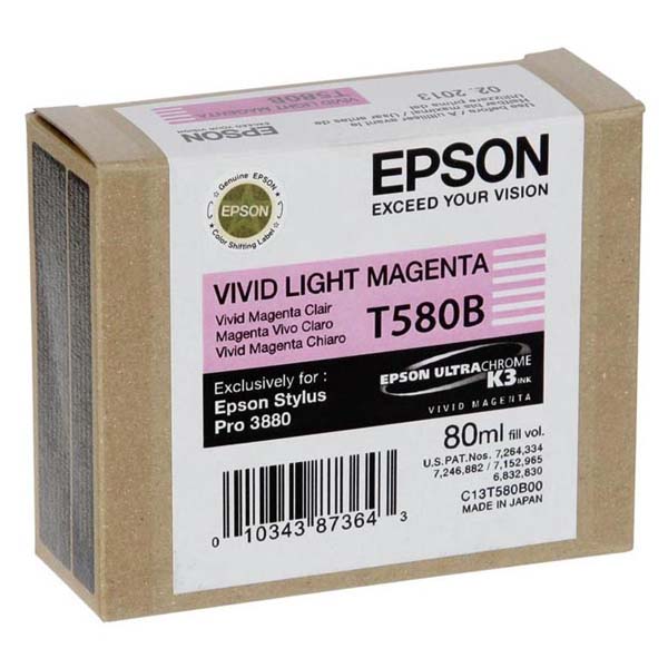 Inkoustová cartridge Epson C13T580B00, Stylus Pro 3800, vivid light magenta, originál
