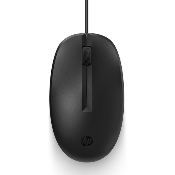 Myš HP 128, 1200DPI, 3tl., drátová USB, černá