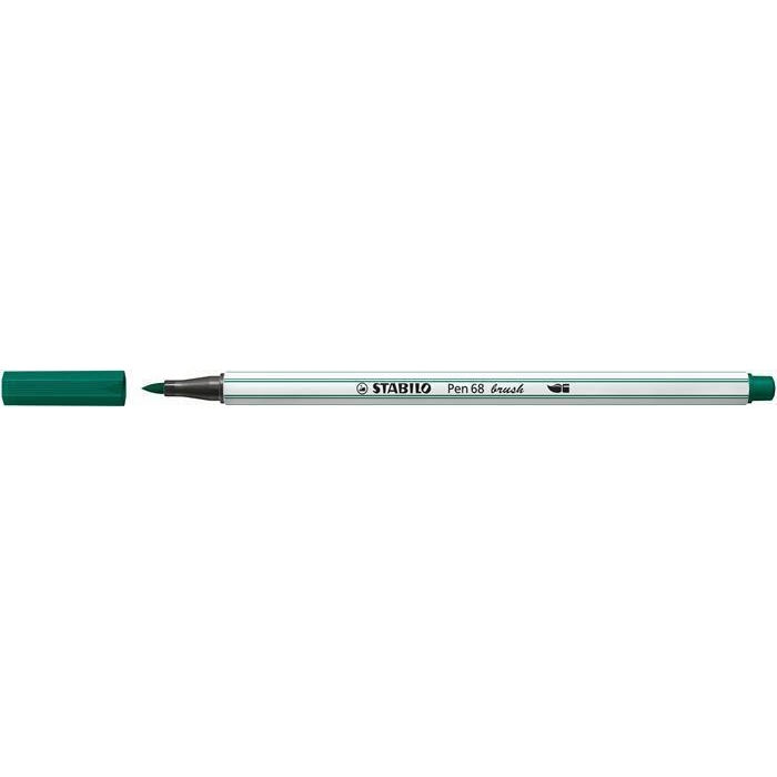 Štětcový fix Stabilo Pen 68 brush, tyrkysová