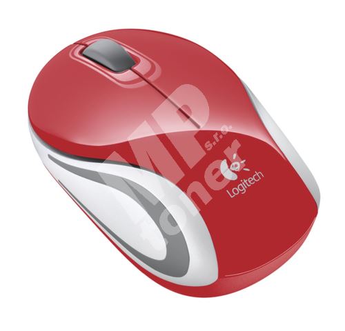 Logitech myš Wireless Mini Mouse M187 červená 1