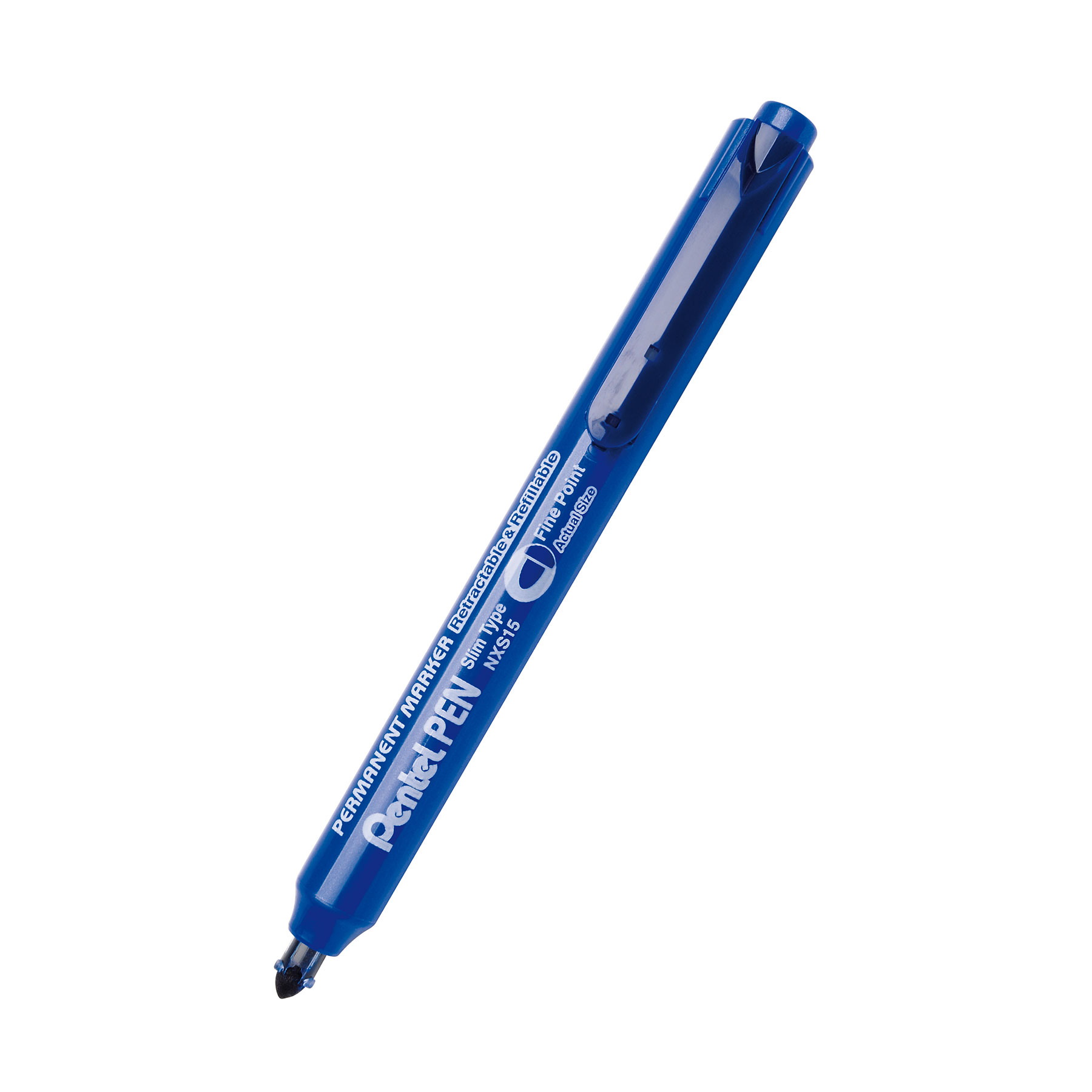 Popisovač Pentel Pen Slim Type NXS15, permanentní, modrý