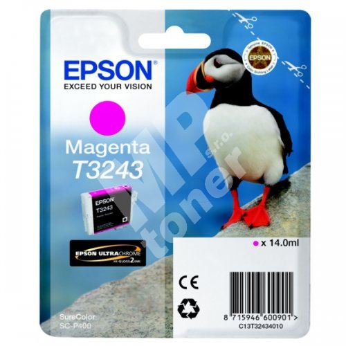 Cartridge Epson C13T32434010, magenta, originál 1
