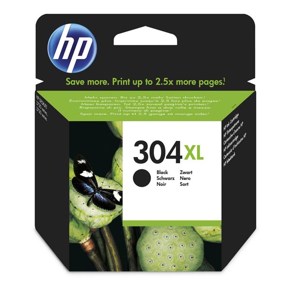 Inkoustová cartridge HP N9K08AE, Deskjet 3720, 3721, 3723, 3730, black, No.304XL, originál