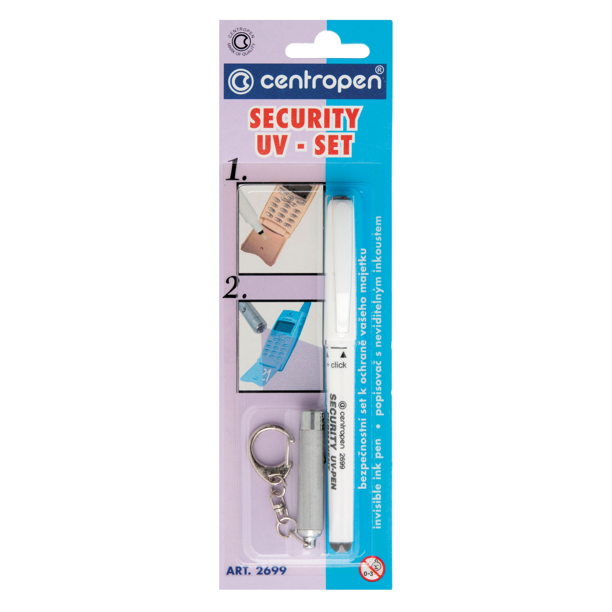 Značkovač Centropen 2699 Security UV Set