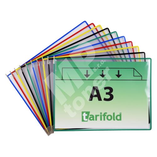 Tarifold závěsný rámeček s kapsou, A3, otevřený shora vertikální, mix barev, 10 ks 1