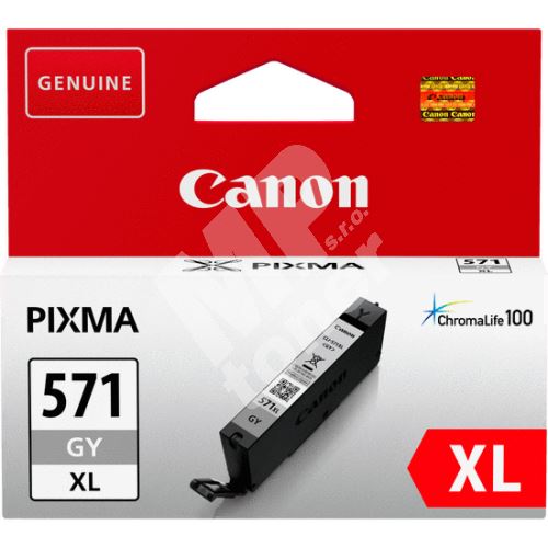Cartridge Canon CLI-571GY XL, 0335C001, gray, originál 2