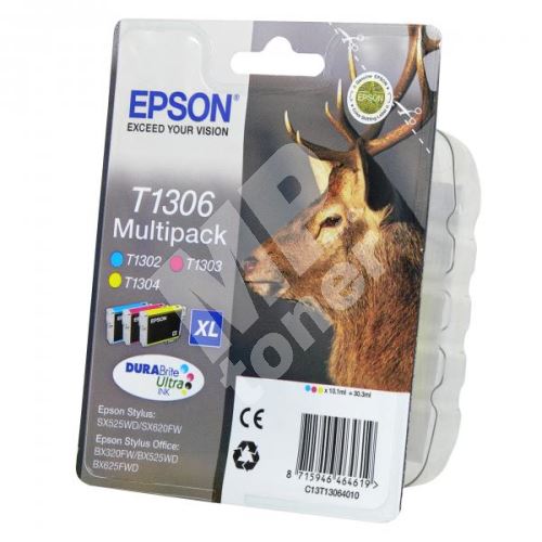 Cartridge Epson C13T13064012, CMY, originál 1