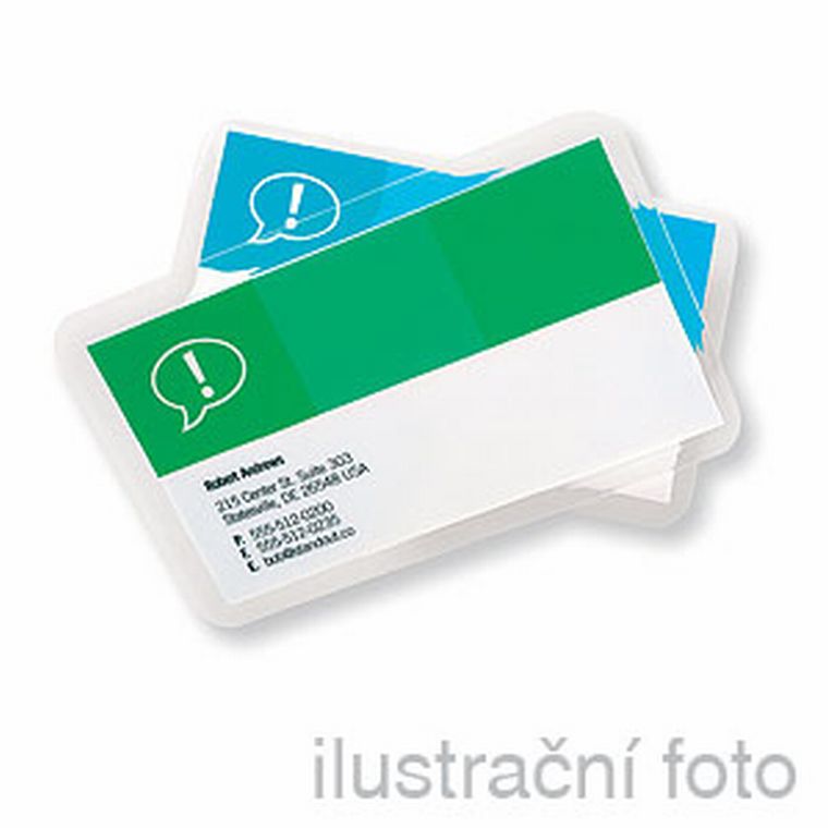 Laminovací fólie Business card 250 (2x125) mikronů, 60 x 90 mm, lesklé