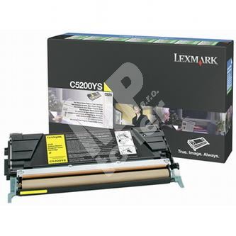 Toner Lexmark C530, C5200YS, žlutá, originál 1