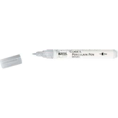 Fix na sklo a porcelán Kreul METALLIC, fine, stříbrná 1