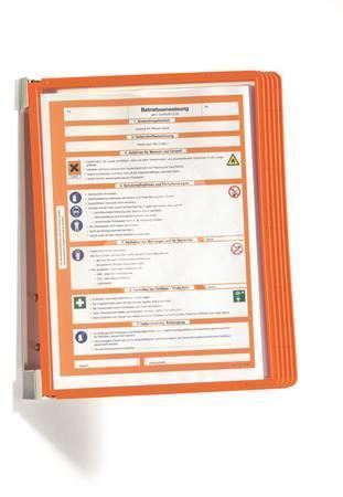 Prezentační kapsa Vario Wall 5, oranžová, nástěnná, 5 kapes, Durable 1