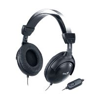 Sluchátka s mikrofonem Genius HS-505X, ovládání hlasitosti, černá, 3.5mm konektor Sluchátka s mikrofonem Genius HS-505X, ovládání hlasitosti, černá, 3.5mm konektor