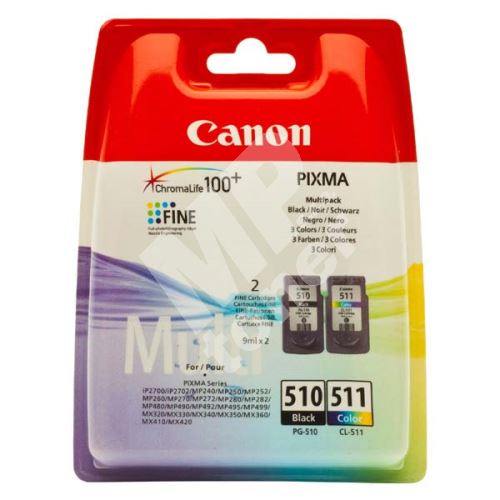 Cartridge Canon PG-510/CL-511, černá + barevná, 2970B010, originál 1