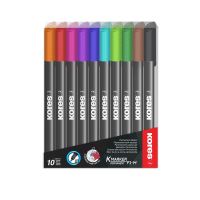 Popisovače Kores K-Marker Permanent, sada 6 barev, tenký hrot 1 (1)