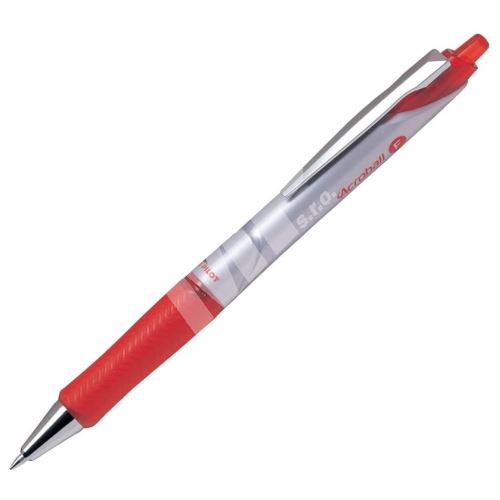 Kuličkové pero Acroball, červená, 0,28 mm, kovový klip, PILOT 2