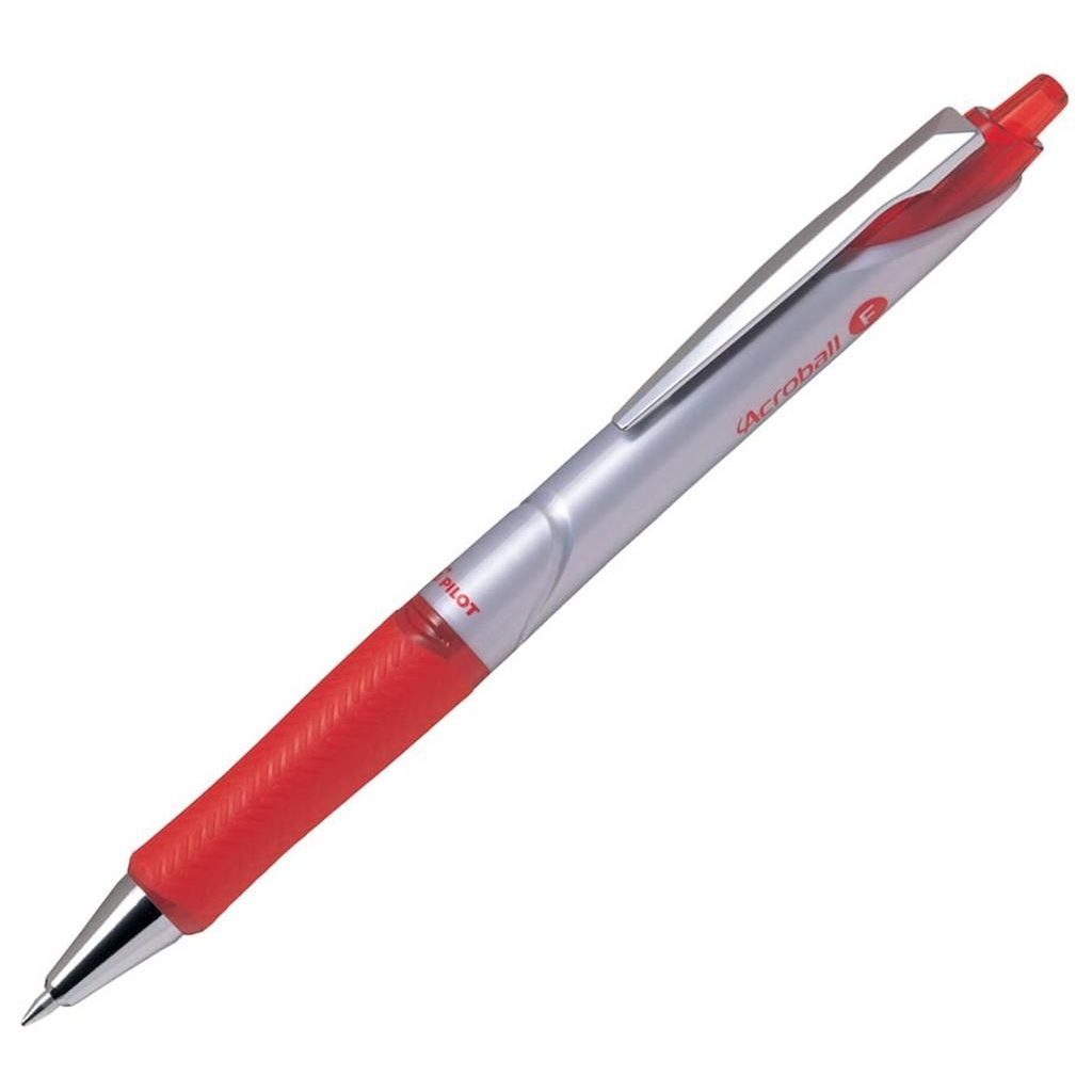 Kuličkové pero Pilot Acroball, červená, 0,7 mm, kovový klip
