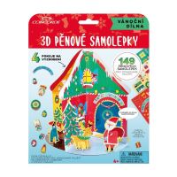 3D pěnové samolepky Concorde, Vánoční dílna s domečkem