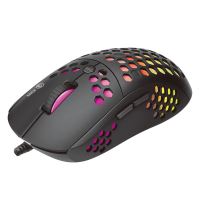 Herní myš Marvo M399, 6400DPI, optická, 6tl., drátová USB, černá, podsvícená 4 (3)