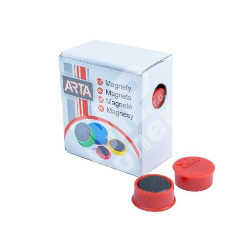 Magnety ARTA průměr 16mm, červené, 10ks 1