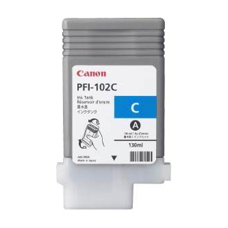 Inkoustová cartridge Canon PFI-102C, cyan, 0896B001, originál